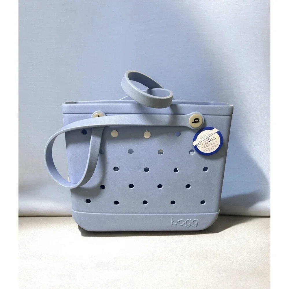 Bogg Bag Baby Tote Blue Skies EVA Beach Pool Bag Lightweight Waterproof